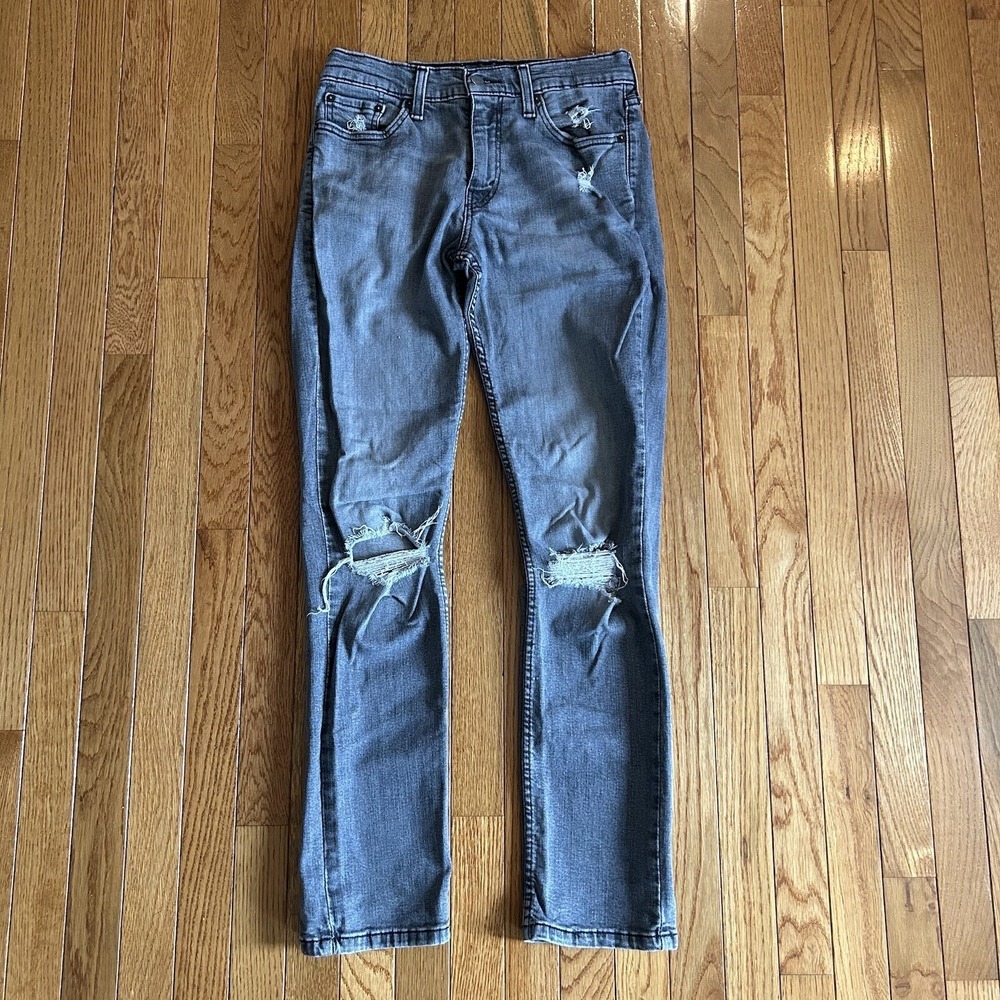 Levis 511 Jeans Men's 30x32 (Actual 28x31) Regular‎ Skinny Leg Fit Gray Denim